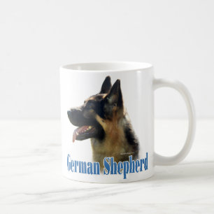 Duitse naam Shepherd (zwart/tan) Koffiemok
