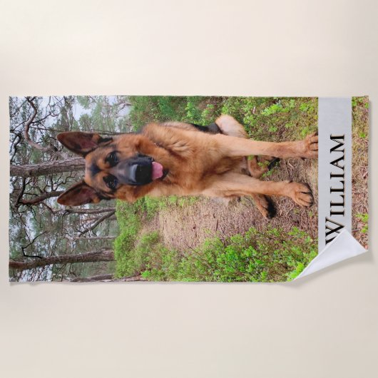 Duitse naam van het Shepherd-woudpad Strandlaken (Voorkant)