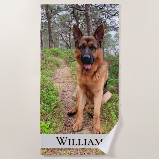 Duitse naam van het Shepherd-woudpad Strandlaken (Voorkant)