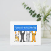 Duitse naamdag gefeliciteerd briefkaart (Staand voorkant)