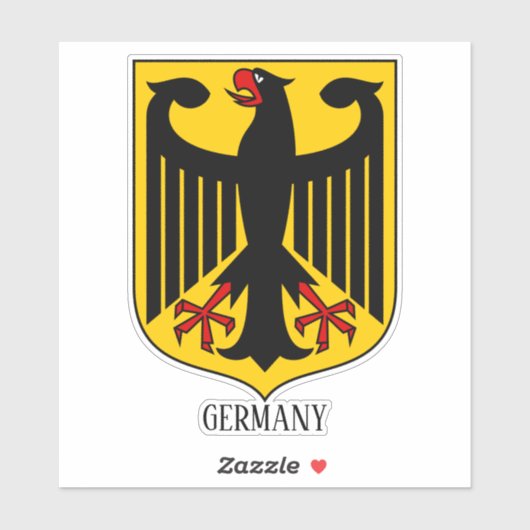 duitse nationale wapenschild patriottisch sticker (Vel)