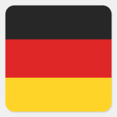 Duitse nationale wereldvlag vierkante sticker (Voorkant)