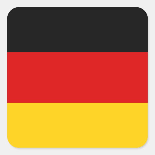 Duitse nationale wereldvlag vierkante sticker (Voorkant)