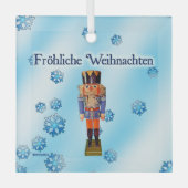 Duitse Notenkraker - Prettig Kerstfeest Glas Ornament (Voorkant)
