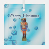 Duitse Nutcracker - Merry kerstglas Ornament (Voorkant)