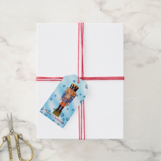 Duitse Nutcracker - pretkerst Cadeaulabel (Met Touw)