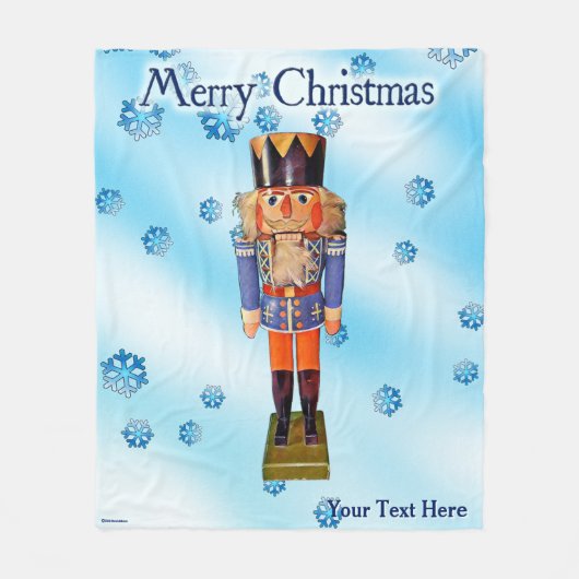 Duitse Nutcracker - pretkerst Fleece Deken (Voorkant)