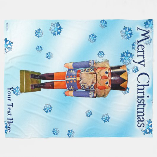 Duitse Nutcracker - pretkerst Fleece Deken (Voorkant (Horizontaal))