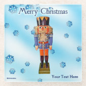 Duitse Nutcracker - pretkerst Glazen Onderzetter (Voorkant)