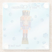 Duitse Nutcracker - pretkerst Glazen Onderzetter (Achterkant)