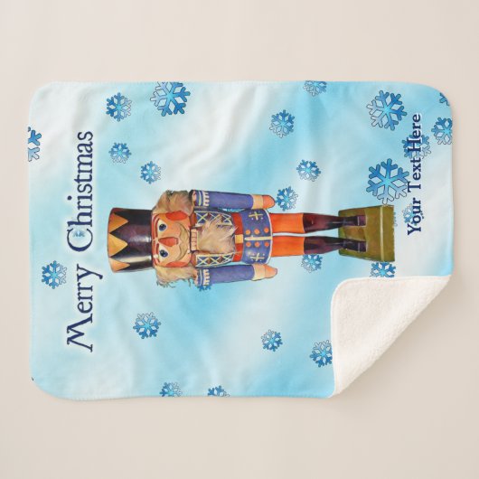 Duitse Nutcracker - pretkerst Sherpa Deken (Voorkant (horizontaal))