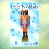 Duitse Nutkraker - Feliz Navidad Raamsticker (Vel 3)