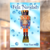 Duitse Nutkraker - Feliz Navidad Raamsticker (Vel 2)