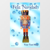 Duitse Nutkraker - Feliz Navidad Raamsticker (Vel)