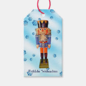 Duitse Nutkraker - Fröhliche Weihnachten Cadeaulabel (Voorkant)