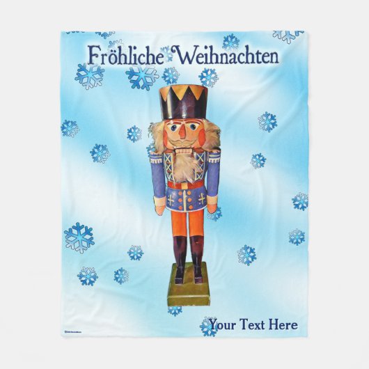 Duitse Nutkraker - Fröhliche Weihnachten Fleece B (Voorkant)