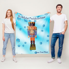 Duitse Nutkraker - Fröhliche Weihnachten Fleece B Deken
