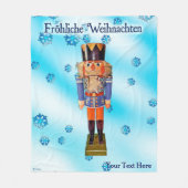 Duitse Nutkraker - Fröhliche Weihnachten Fleece B Deken (Voorkant)