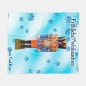 Duitse Nutkraker - Fröhliche Weihnachten Fleece B Deken (Voorkant (Horizontaal))