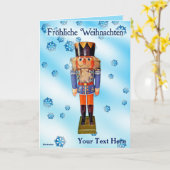 Duitse Nutkraker - Fröhliche Weihnachten Kaart (Gele Bloem)