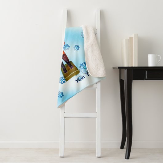 Duitse Nutkraker - Fröhliche Weihnachten Sherpa Deken (In situ)