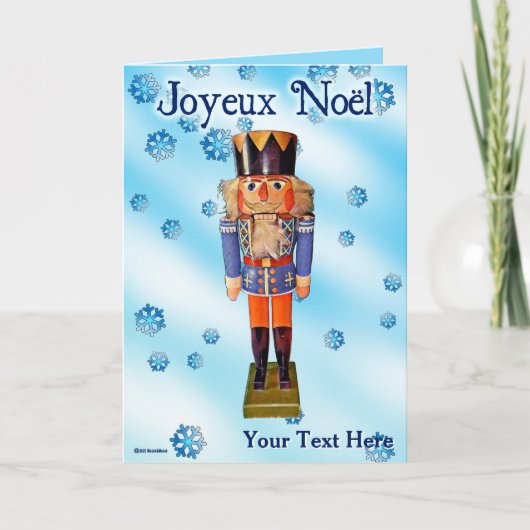 Duitse Nutkraker - Joyeux Noël Kaart (Voorkant)