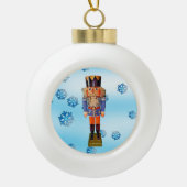 Duitse Nutkraker Keramische Bal Ornament (Voorkant)