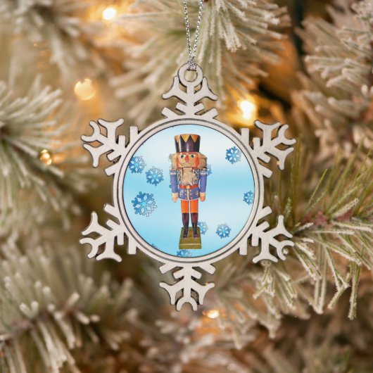 Duitse Nutkraker Tin Sneeuwvlok Ornament (Boom)
