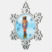 Duitse Nutkraker Tin Sneeuwvlok Ornament (Rechts)