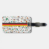 Duitse objecten met vlag van Duitsland Bagagelabel (Achterkant horizontaal)