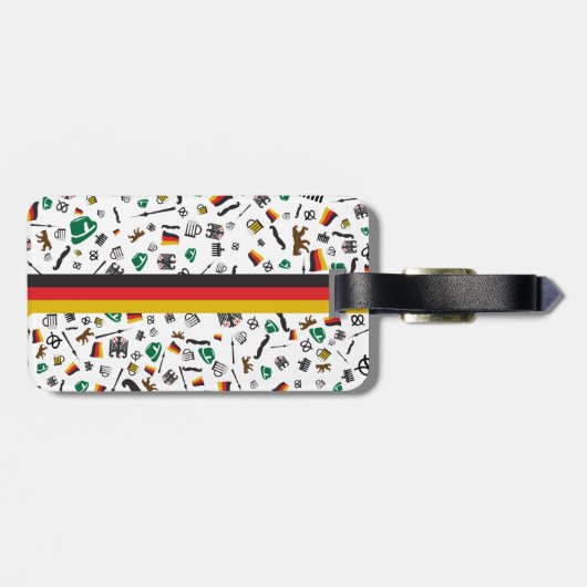 Duitse objecten met vlag van Duitsland Bagagelabel (Achterkant horizontaal)