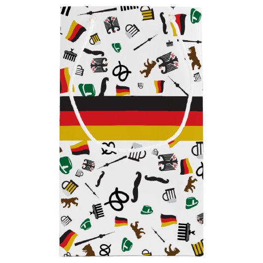 Duitse objecten met vlag van Duitsland Klein Cadeauzakje (Achterkant)