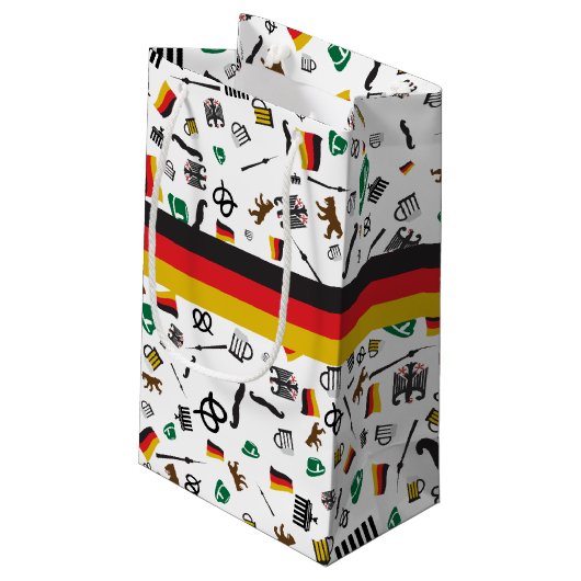 Duitse objecten met vlag van Duitsland Klein Cadeauzakje (Achterkant Gekanteld)