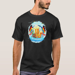 Duitse Oktoberfest Beer Drink de Duitse vlagvestin T-shirt