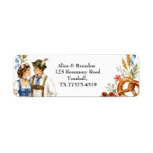 Duitse Oktoberfest Beierse Bier Bruiloft Etiket (Voorkant)