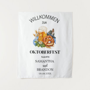 Duitse Oktoberfest Bierfeest Welkomstbord Wandkleed