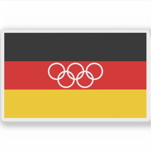 Duitse olympische vlag (1959-1968) sticker (Voorkant)