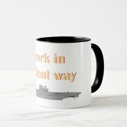 Duitse onderzeeër Silent Introvert Mok (Voorkant rechts)