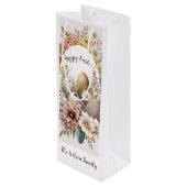 🌸 Duitse oosterse paasei Fiesta 🐣 Wijn Cadeautas (Achterkant Gekanteld)