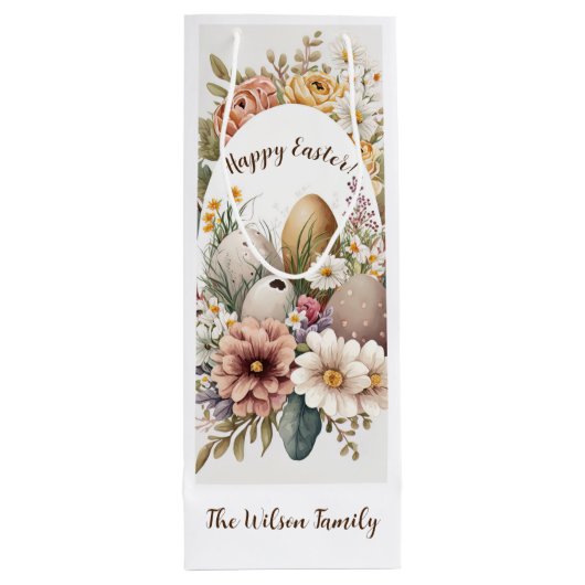 🌸 Duitse oosterse paasei Fiesta 🐣 Wijn Cadeautas (Achterkant)