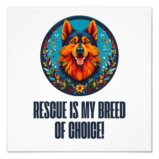 Duitse opvanghond foto afdruk (Voorkant)