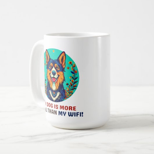 Duitse opvanghond koffiemok (Voorkant links)