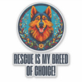 Duitse opvanghond sticker (Voorkant)