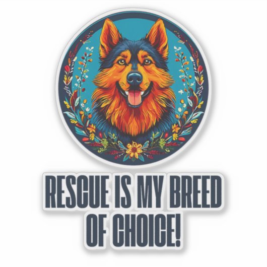 Duitse opvanghond sticker (Voorkant)