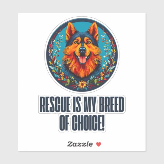 Duitse opvanghond sticker (Vel)