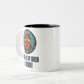 Duitse opvanghond tweekleurige koffiemok (Voorkant links)