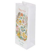🐣 Duitse Oster Delight Wijn🌸Gift Bag Wijn Cadeautas (Voorkant Gekanteld)