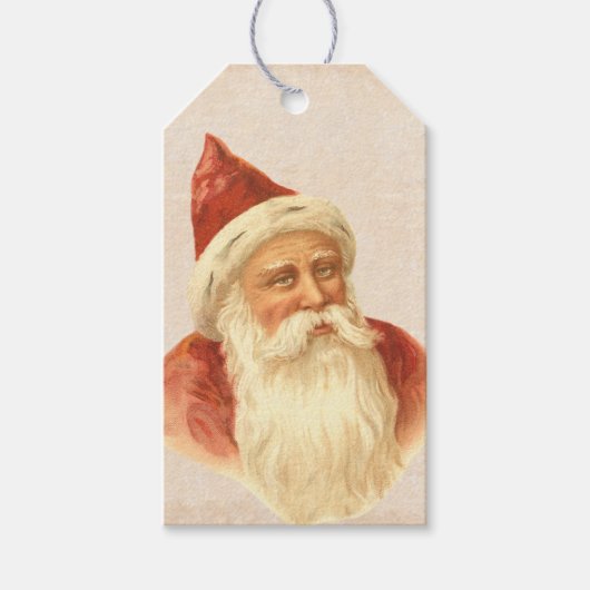  Duitse ouderwetse Kerstman Kerstmis Cadeaulabel (Voorkant)