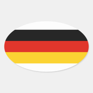 Duitse ovalen   Vlag van Duitsland Ovale Sticker