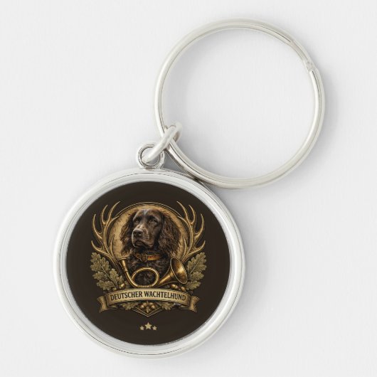 Duitse Patrijsenhond, Jachtlogo Sleutelhanger (Voorkant)